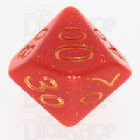TDSO Galaxy Glitter Royal Orange Percentile Dice