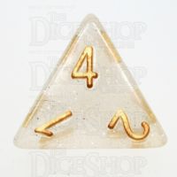 TDSO Galaxy Glitter Mist White D4 Dice