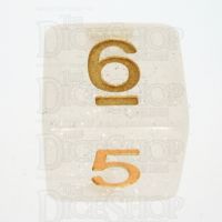 TDSO Galaxy Glitter Mist White D6 Dice