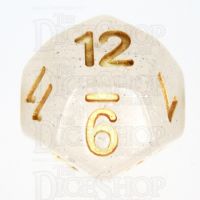 TDSO Galaxy Glitter Mist White D12 Dice