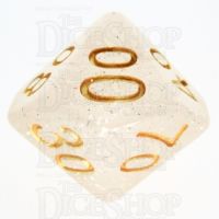 TDSO Galaxy Glitter Mist White Percentile Dice