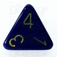 Role 4 Initiative Opaque Blue & Gold D4 Dice