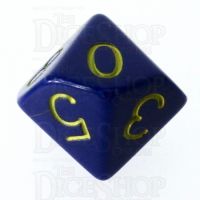 Role 4 Initiative Opaque Blue & Gold D10 Dice