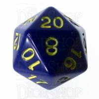Role 4 Initiative Opaque Blue & Gold D20 Dice