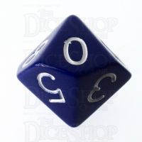 Role 4 Initiative Opaque Blue & White D10 Dice