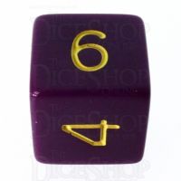 Role 4 Initiative Opaque Purple & Gold D6 Dice