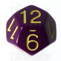 Role 4 Initiative Opaque Purple & Gold D12 Dice