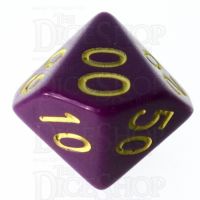 Role 4 Initiative Opaque Purple & Gold Percentile Dice