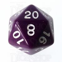 Role 4 Initiative Opaque Purple & White D20 Dice