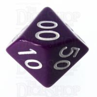 Role 4 Initiative Opaque Purple & White Percentile Dice