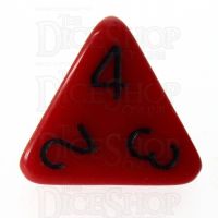 Role 4 Initiative Opaque Red & Black D4 Dice