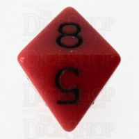 Role 4 Initiative Opaque Red & Black D8 Dice