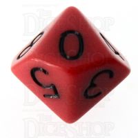 Role 4 Initiative Opaque Red & Black D10 Dice