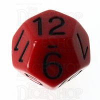 Role 4 Initiative Opaque Red & Black D12 Dice