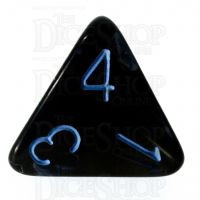 Role 4 Initiative Translucent Black & Blue D4 Dice