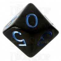 Role 4 Initiative Translucent Black & Blue D10 Dice