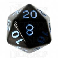 Role 4 Initiative Translucent Black & Blue D20 Dice