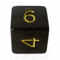Role 4 Initiative Translucent Black & Gold D6 Dice