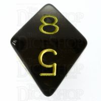 Role 4 Initiative Translucent Black & Gold D8 Dice