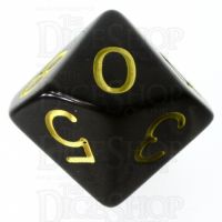 Role 4 Initiative Translucent Black & Gold D10 Dice