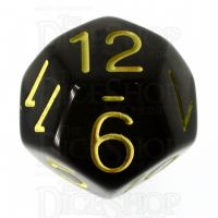 Role 4 Initiative Translucent Black & Gold D12 Dice