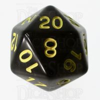 Role 4 Initiative Translucent Black & Gold D20 Dice