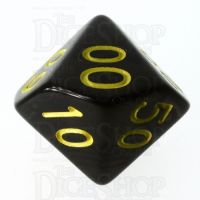 Role 4 Initiative Translucent Black & Gold Percentile Dice