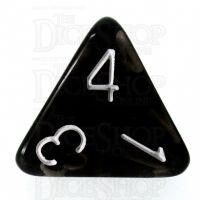 Role 4 Initiative Translucent Black & White D4 Dice