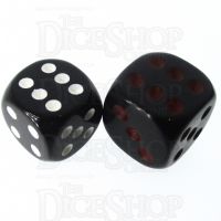 Role 4 Initiative Opaque Black & Red 18mm D6 Spot Dice