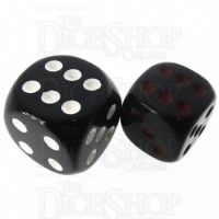 Role 4 Initiative Opaque Black & Red 14mm D6 Spot Dice