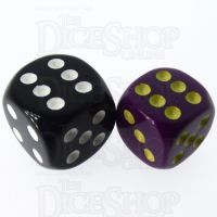 Role 4 Initiative Opaque Purple & Gold 14mm D6 Spot Dice