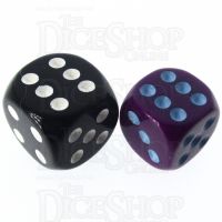 Role 4 Initiative Opaque Purple & Blue 14mm D6 Spot Dice