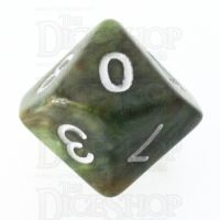 TDSO Marbleised Green & Gold D10 Dice
