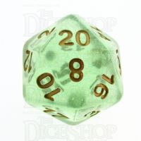 TDSO Iridescent Glitter Green D20 Dice