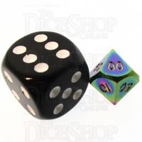 TDSO Metal Iridescent Rainbow MINI 10mm Percentile Dice