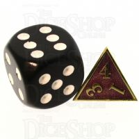 TDSO Metal Fire Forge Gold & Purple MINI 12mm D4 Dice