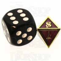 TDSO Metal Fire Forge Gold & Purple MINI 12mm D8 Dice