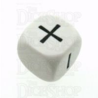 Grey Ghost Opaque White & Black Fudge Fate D6 Dice