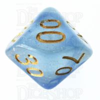 TDSO Glitter Transparent Blue Percentile Dice