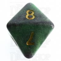 TDSO Galaxy Shimmer Green & Purple D8 Dice