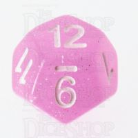 TDSO Translucent Glitter Baby Pink D12 Dice