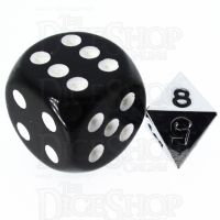 TDSO Metal Polished Silver MINI 10mm D8 Dice