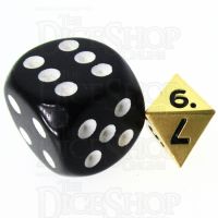TDSO Metal Polished Gold MINI 10mm D8 Dice