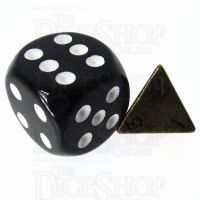 TDSO Metal Antique Gold MINI 10mm D4 Dice