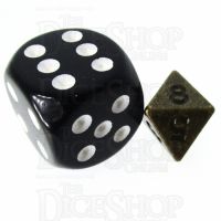 TDSO Metal Antique Gold MINI 10mm D8 Dice