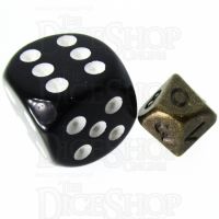 TDSO Metal Antique Gold MINI 10mm D10 Dice