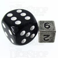 TDSO Metal Antique Silver MINI 10mm D6 Dice
