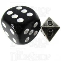 TDSO Metal Antique Silver MINI 10mm D8 Dice