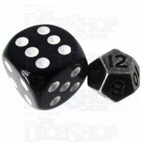 TDSO Metal Antique Silver MINI 10mm D12 Dice
