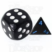 TDSO Metal Black Nickel & Blue MINI 10mm D4 Dice